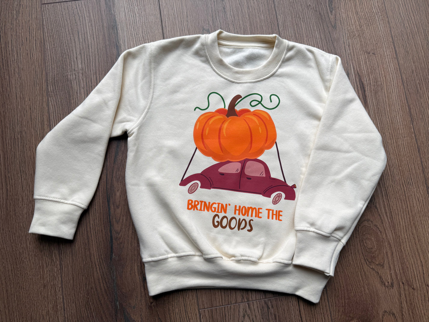 ‘Bringin’ home the goods’ sweatshirt