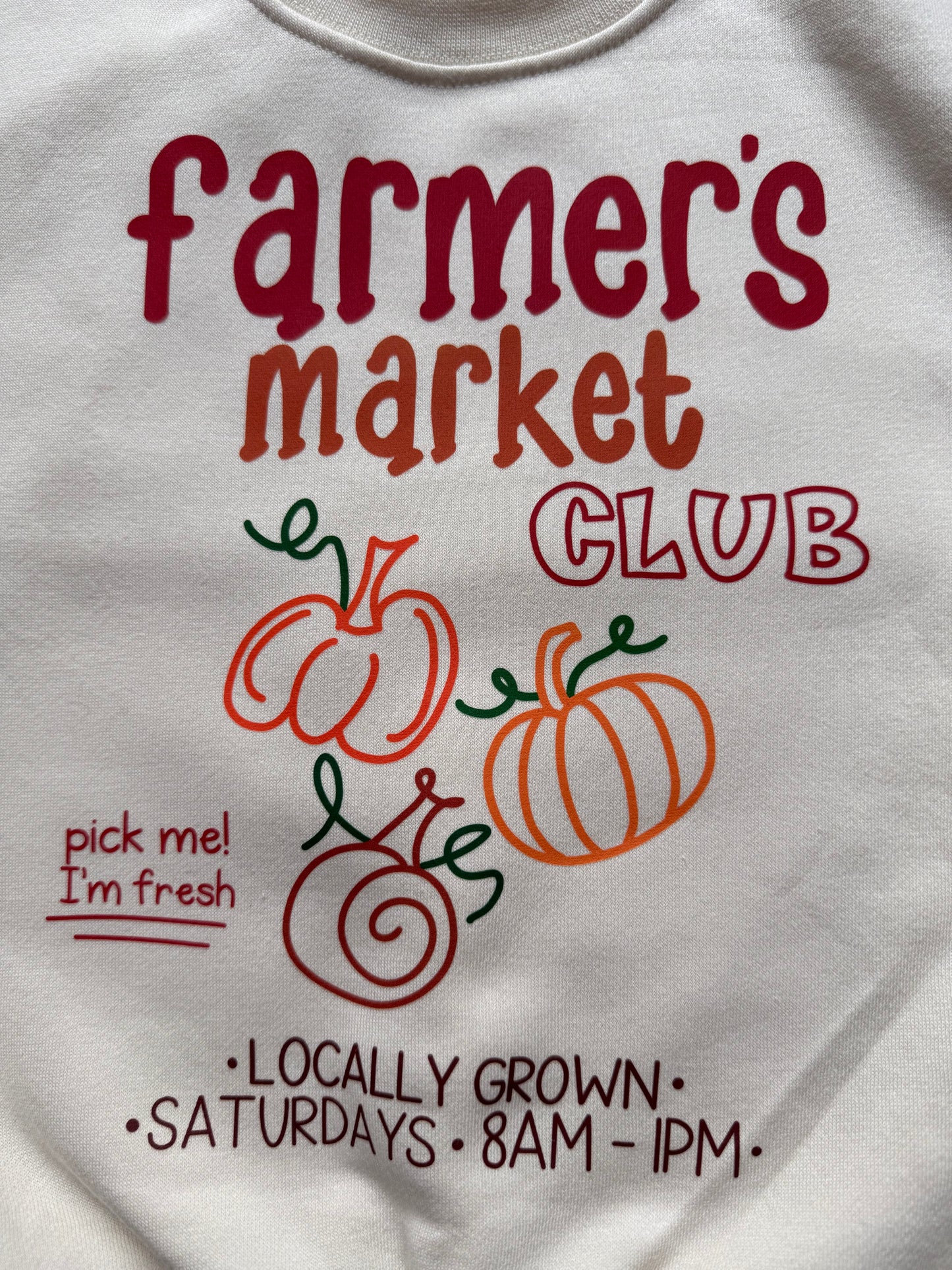 ‘Farmer’s market club’ sweatshirt