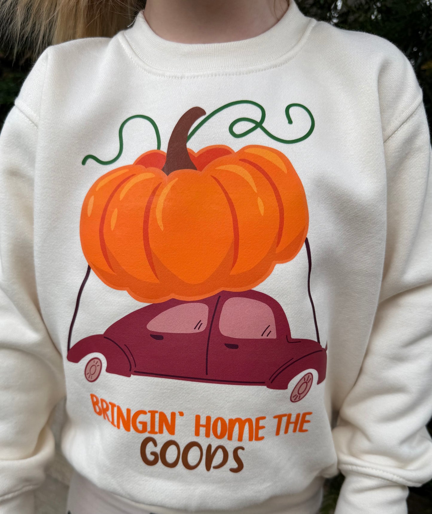 ‘Bringin’ home the goods’ sweatshirt