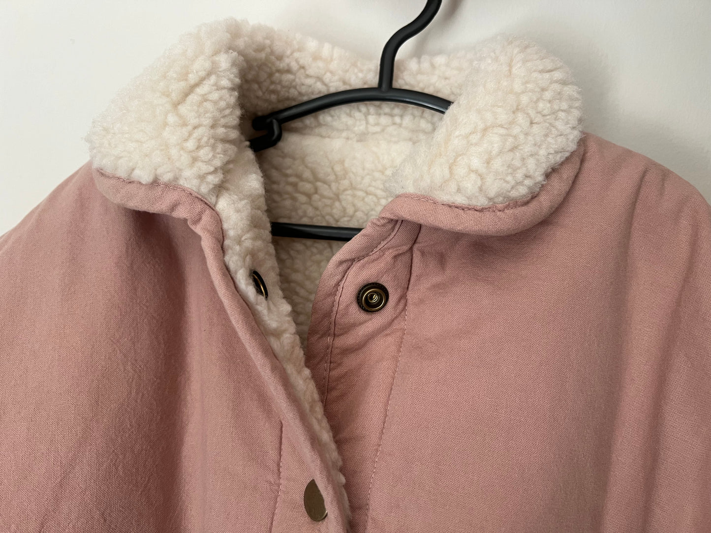 Teddy coat in pink for girls 